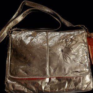 HotKiss Metallic Silver Handbag NWT